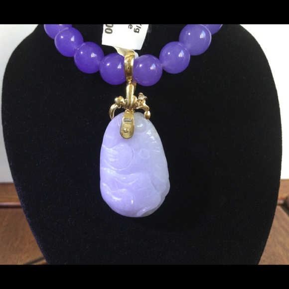 NWT 14K Jade Enhancer Pendant. - Picture 2 of 5